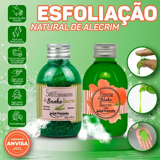 SAIS E ESPUMA DE BANHO COM AROMA SUAVE PARA UM SPA EM CASA
