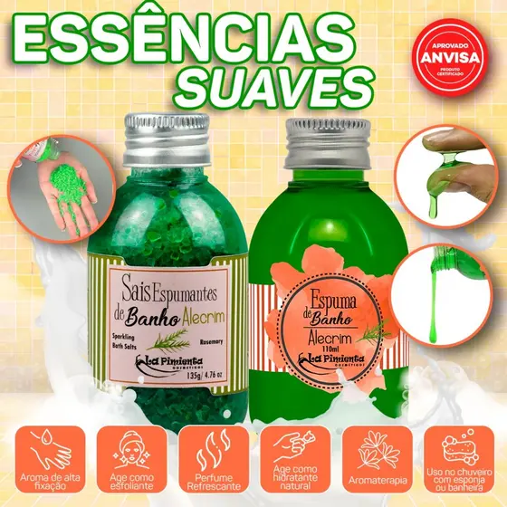 SAIS E ESPUMA DE BANHO AROMÁTICOS PARA UM MOMENTO DE PAZ