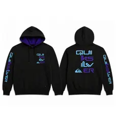 Moletom Canguru Quiksilver Roxo e Azul Skate Surf Surfing Rua Streetwear Algodão
