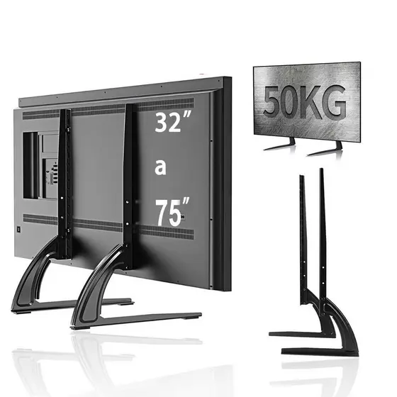 Suporte De Mesa Para Tv Base 32'' A 75'' Lcd Led oled qled Universal Samsung LG 42 43 48 50 55 58 60 65 70 75 Polegadas