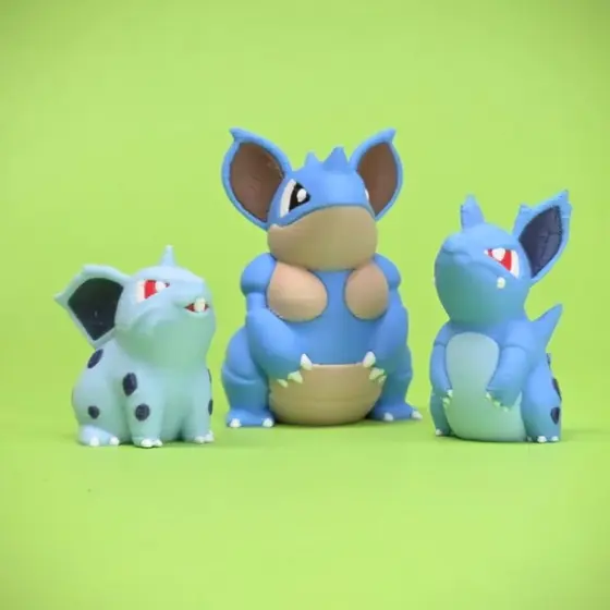 Nidoran F Nidorina Nidoqueen Pokémon 3D Boneco Miniatura Action Figure Impressão Colecionavel