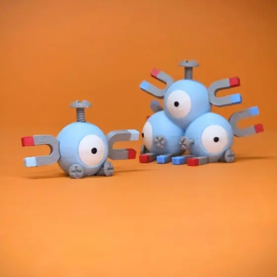 Magnemite Magneton Pokémon 3D Boneco Miniatura Action Figure Impressão Co
