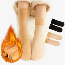 kit Com 6 4 2 Pares Meia de Veludo Termica Forrada Grossa Inverno Peluciada Unissex Quentinha