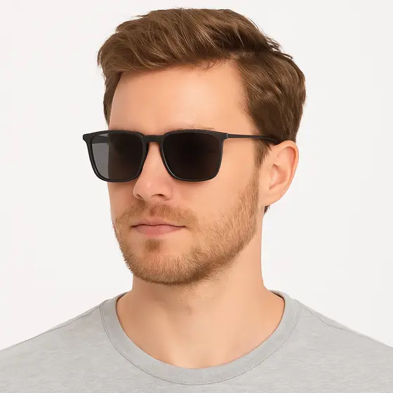 Óculos De Sol Quadrado Masculino e Feminino Proteção Uv400 Original Fosco Unissex Metal