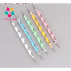 Kit 5 Boleadores Pinceis Ponta Dupla Decoração De Unha-ANA 1108