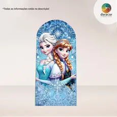 Capa Para Painel Princesas do Gelo Romano C/Elástico Retangular C/Overlock Face Única - R05