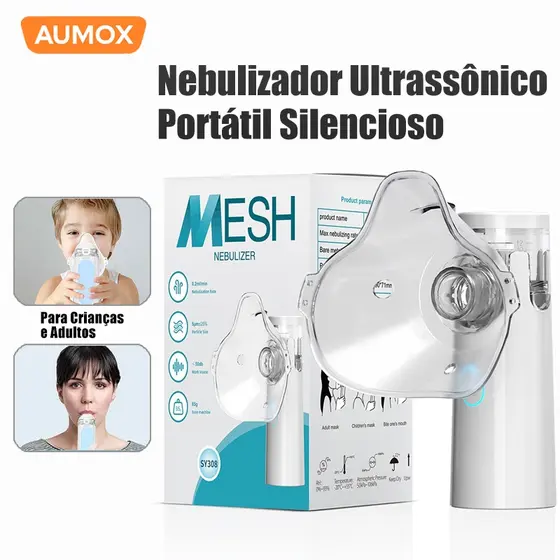 Nebulizador Portátil, Inalador Silencioso Ultrassônico, Ideal para Adultos e Crianças