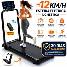 4.0HP Household Electric Treadmill Foldable Silent Bluetooth 6km/h Supports 150kg, Exercise for Home