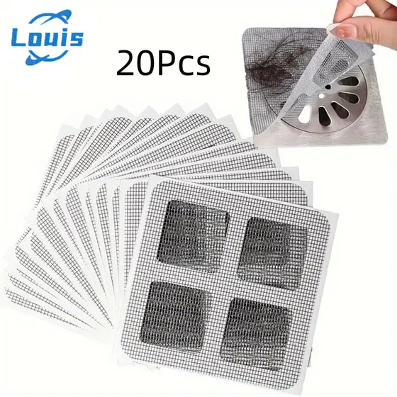 Louis KIT 20 Peças Ralos Adesivos Descartáveis Anti Inseto E Cabelos Evitam Bloqueio