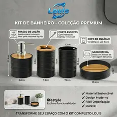 Louis Kit 4 Peças De Banheiro Porta Sabonete Líquido/Saboneteira/Porta Escova Verde