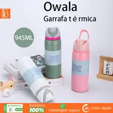 Belifou Garrafa Térmica Owala De 32 Oz Para Esportes E Condicionamento Físico Ao Ar Livre