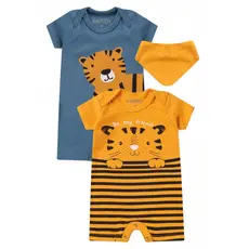 Kit Roupa Bebê Menino Rompers Macacão Banho De Sol Friend