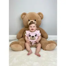 Conjunto Bebê Menina Body e Bermuda Moletinho Blush