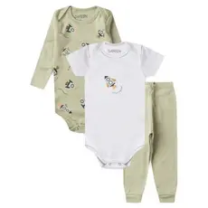 Kit Body Bebê Unissex Suedine Little Explorer