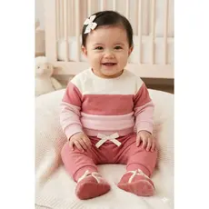 Conjunto Infantil Menina Moletom Peluciado Recortes Blush