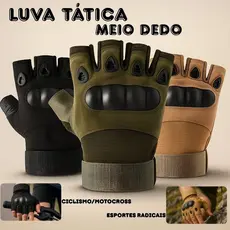 Luva tática Meio Dedo com Protecão idéal Para Atividades Externas Ajustáveis e Reforçadas