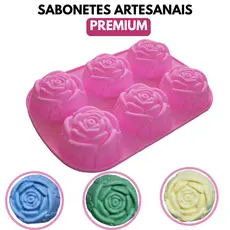 Molde Forma de Silicone Para Sabonete Artesanal Perfeito Para Sabonetes em Formato de Flor Delicada