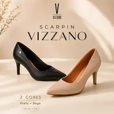 Sapato Scarpin Vizzano Salto Baixo 7 cm Com Nota Fiscal