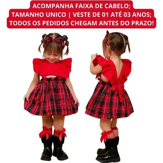 Conjunto Infantil Menina  1, 2 e 3 anos