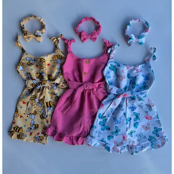 Kit Roupa Infantil Menina | Macaquinho 1, 2, 3 ANOS
