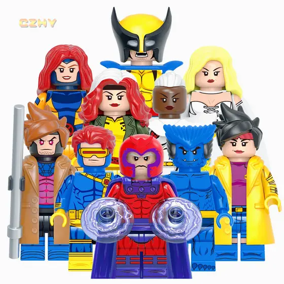 Super X Herói Dos Desenhos Animados Homem Branco Rainha Jubileu Ciclops Gambit Blocos De Construção Figuras Coleção Brin