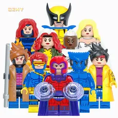 Super X Herói Dos Desenhos Animados Homem Branco Rainha Jubileu Ciclops Gambit Blocos De Construção Figuras Coleção Brin