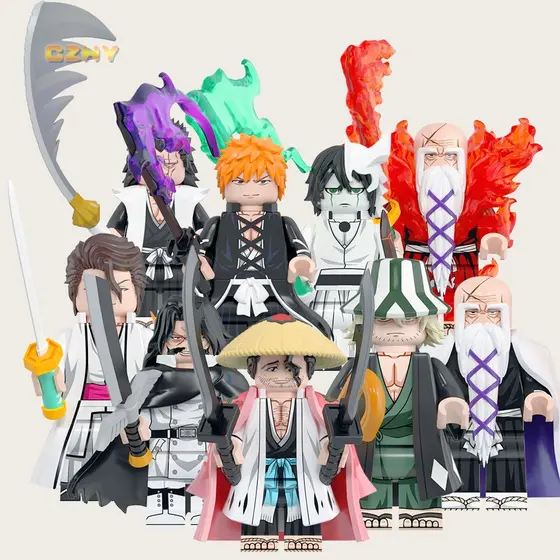 WM6164 Anime JUMP Comics Bleach Yamamoto Zaraki Kenpachi Kurosaki Ichigo Ulquiorra Yhwach Blocos De Construção Para Cria
