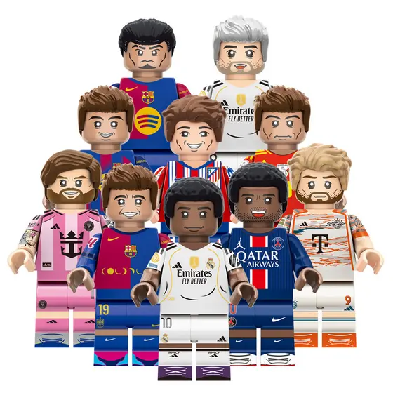 Super Star Jogador De Futebol Yamal Kane Alvarez Dembele Mbappe Valverde Blocos De Construção Figuras Brinquedos