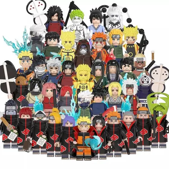 Presente Infantil Uzumaki Narutoes Blocos De Construção Uchiha Sasuke Brinquedos