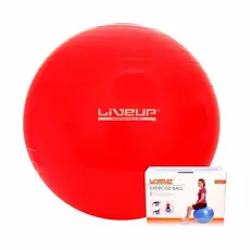 Bola Pilates Suiça S Marca Liveup- 45cm - Vermelha  Anti- Estouro