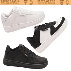 Tênis Casual Masculino Leve Sapatênis Sola Preta Várias Cores Super Premium Couro Costurado