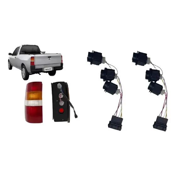2x Chicote Circuito Da Lanterna Traseira Ford Courier