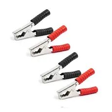 Jogo Kit Garra Jacaré 100A Bateria Chupeta Clip Cabo Suporte Emborrachado