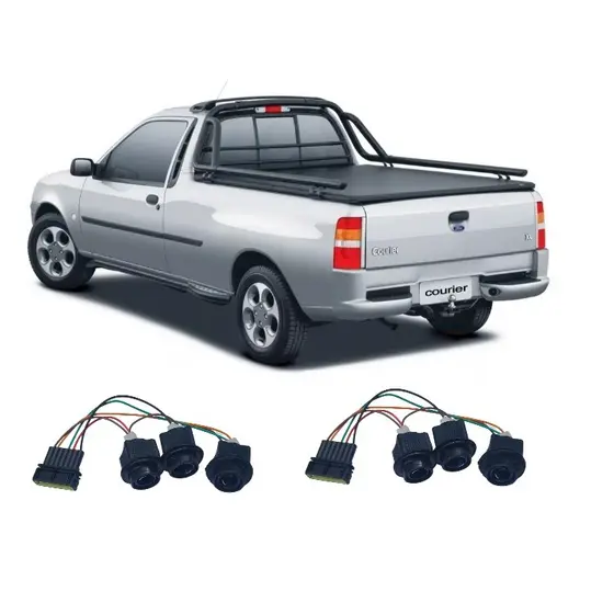Par Chicote Elétrico Lanterna Traseira Ford Courier Completo