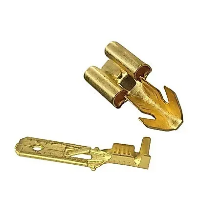 100 Terminal Encaixe Femea e Espada Macho 6,3mm conector para máquinas fios cabos automotivos