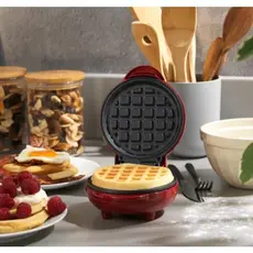 Mini Máquina de Waffles Elétrica Portátil Casa Cozinha Fazer Waffle Panquecas Automático 220V
