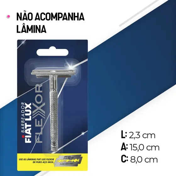 Aparelho de Barbear de Aço Inoxidável estilo Retro Clássico 1 unidade sem lâminas