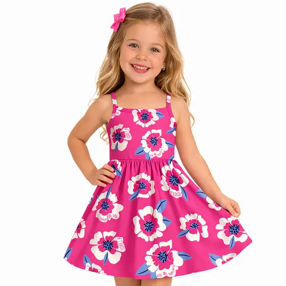 Vestido Infantil Menina Malwee Kids Algodão 4 e 6 Anos Festa Passeio