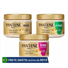 Kit Cronograma Capilar Mascara Pantene Hidratação 270ml + Nutrição 270ml + Restauração 270ml