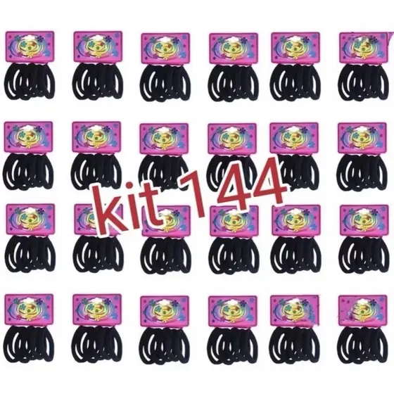KIT 72/144 unidades Médio Xuxinha de elástico para cabelo Scrunchie
