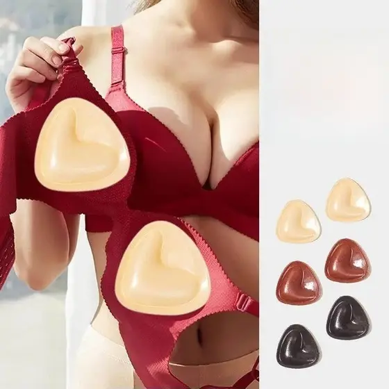 AlAlmofada Adesiva Triângulo em Silicone – Dupla Face, Pequena e Leve, Sustentação Invisível