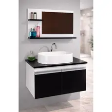 ESSE KIT JÁ ENTREGAMOS MONTADO - Kit Gab. Banheiro 60cm Suspenso Premium Com Espelheira e Cuba Luxo