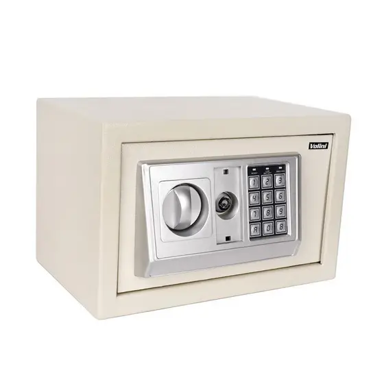 Cofre de Aço Eletrônico 20cm Digital Senha e Chave SB20 Segurança Documentos Joias Dinheiro Casa
