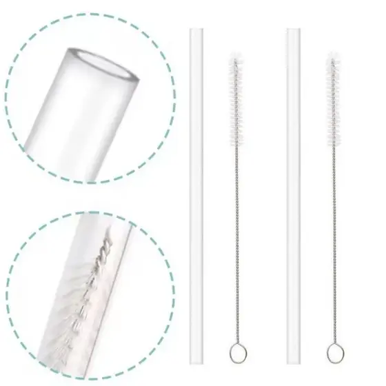 2 Canudos e 2 Escovinhas Limpeza Compatível Copo Stley 40oz ou 1200ML