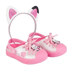 Babuche Infantil Menina Gabby Com Tiara Orelha Antiderrapante