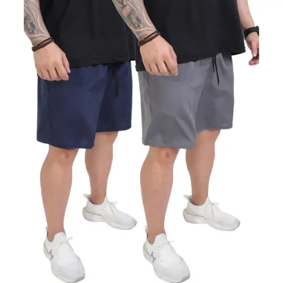 Kit 2 Bermudas Dry Fit Masculina Academia Treino Musculação - Short Fitness Esportivo Corrida