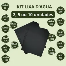 Kit Lixa D’Água Com 2, 5 ou 10 Unidades Grãos 60 80 100 120 150 180 220 240 280 320 360 400 500 600 1000 2000
