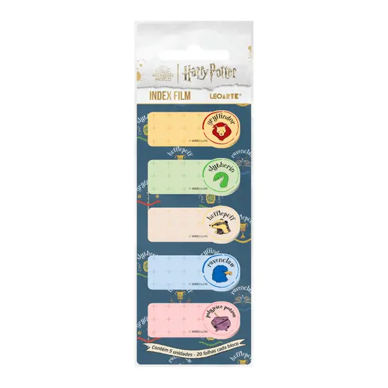 INDEX FILM HARRY POTTER - BLISTER C/ 5 BLOCOS 20F CADA LEOARTE