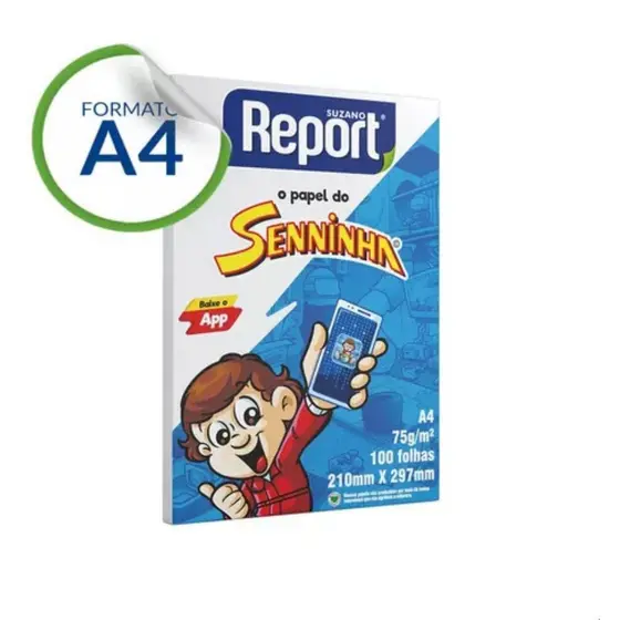 SULFITE SENINHA REPORT BRANCO COM 100 FOLHAS