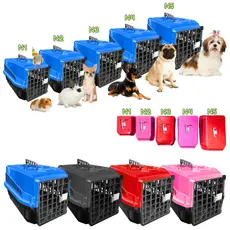 Caixa de Transporte Pet Cachorro Gato Coelho Roedores Aves Filhotes Viagem e Passeio Petliz N1 ao N5